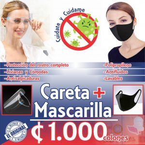 Careta de Proteccion Facial +Mascarilla